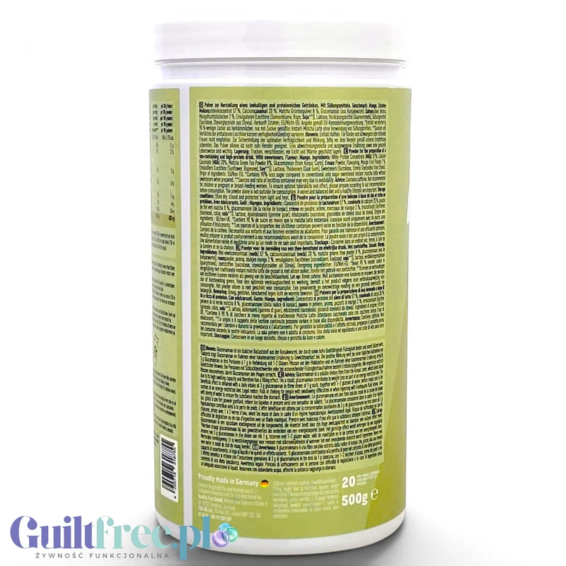 More Nutrition Protein Iced Matcha Latte Mango Dream 500g - proteinowa zielona herbata matcha bez cukru 20g białka