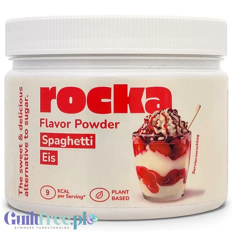 Rocka Nutrition Flavor Powder Spaghetti Eis 250g - wegański słodzący aromat w proszku Truskawki, Wanilia & Kokos