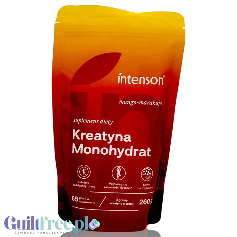 Intenson Kreatyna Monohydrat Mango & Marakuja 260g - monohydrat kreatyny smakowy ze stewią