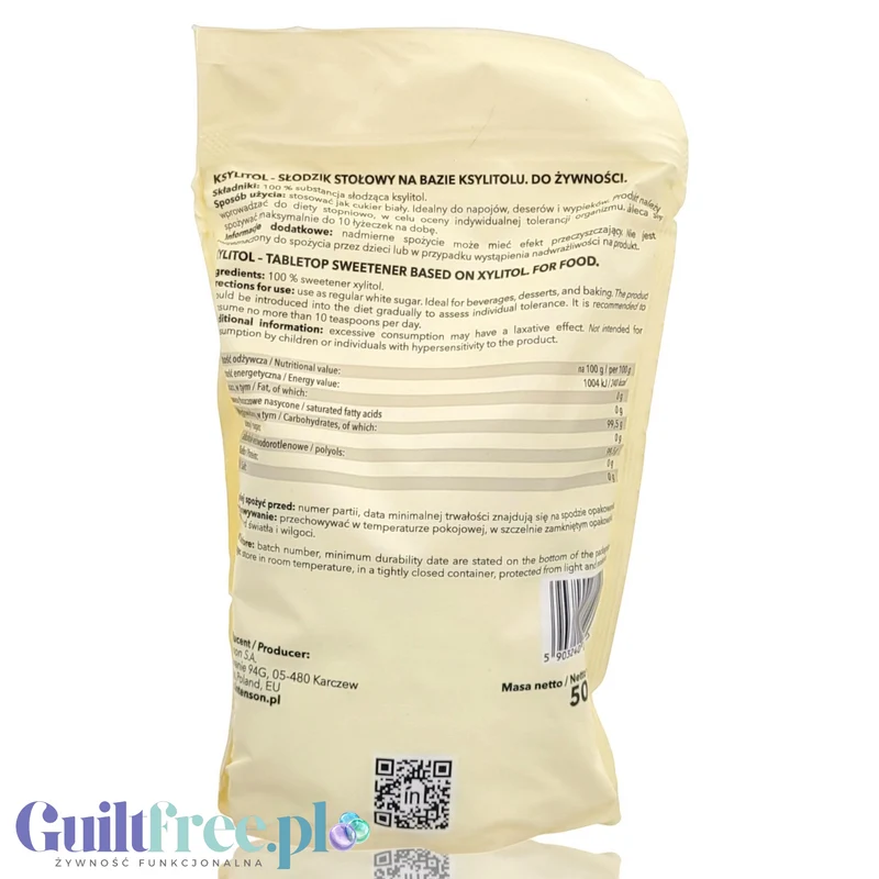 Intenson Ksylitol 500g - naturalny zamiennik cukru z niskim IG