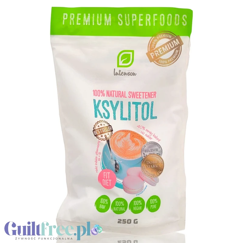 Intenson Ksylitol 250g - substytut cukru, 40% mniej kalorii