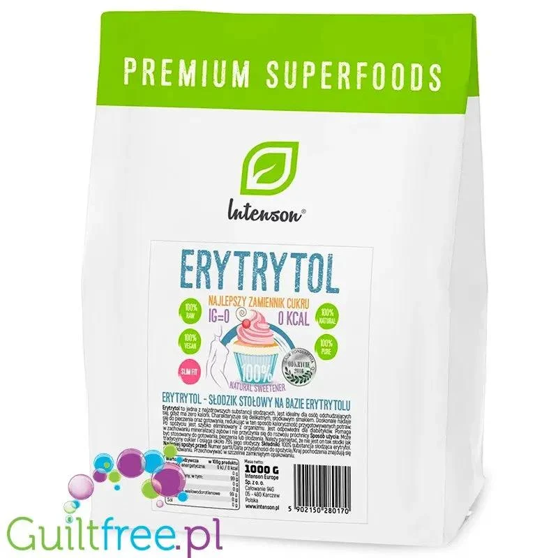 Intenson Erytrol 1kg - czysty erytrytol sypki słodzik 0kcal