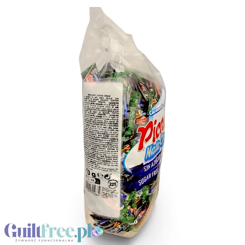 Pictolin Licorice & Cream - bezglutenowe cukierki bez cukru o smaku lukrecjowo-śmietankowym 0,8kg