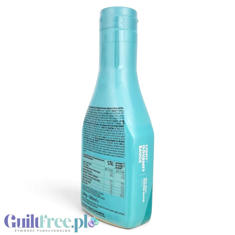 More Nutrition Light Gourmet Sauce, Sea Salt Pepper Mayo - sos majonezowy 85% mniej tłuszczu z czosnkiem i pieprzem