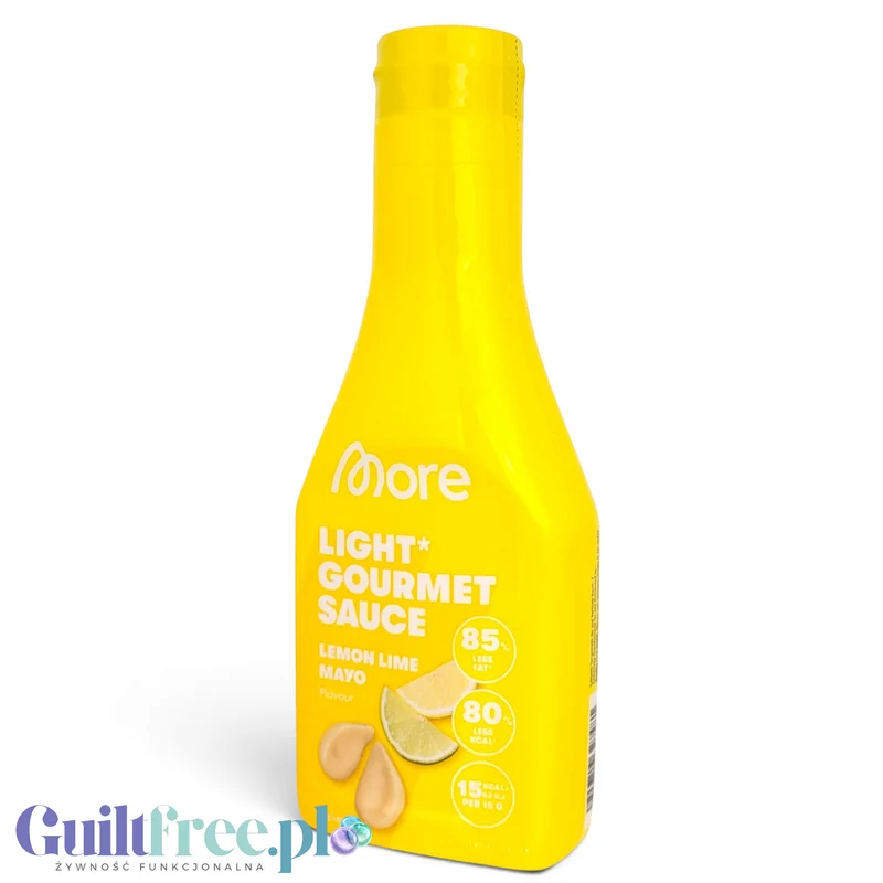 More Nutrition Light Gourmet Sauce, Lemon Lime Mayo - cytrynowy sos majonezowy 85% mniej tłuszczu i kalorii