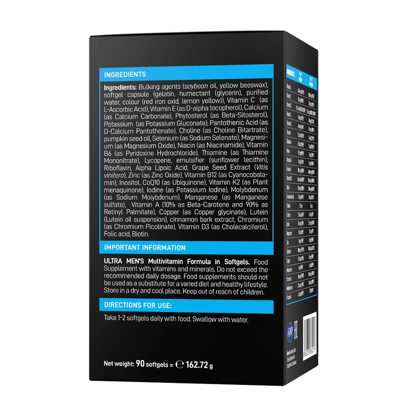 ULTRA MEN'S MULTIVITAMIN FORMULA IN SOFTGELS