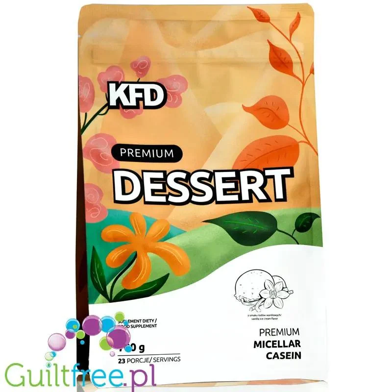 KFD Premium Protein Dessert Casein Lody Waniliowe - kazeina o smaku lodów waniliowych, gęste białko