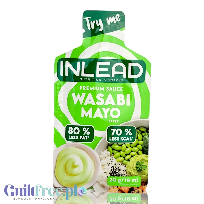 Inlead Premium Sauce Wasabi Mayo, saszetka - kremowy ostry majonez light 90% mniej tłuszczu