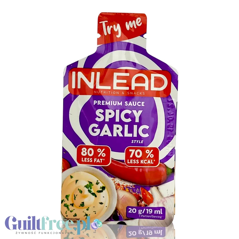 Inlead Premium Sauce Spicy Garlic, saszetka - gęsty sos czosnkowy 80% mniej tłuszczu