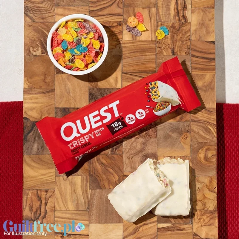 Quest Hero Crispy Protein Bar Fruity Cereal - baton proteinowy w nostalgicznym smaku dzieciństwa USA