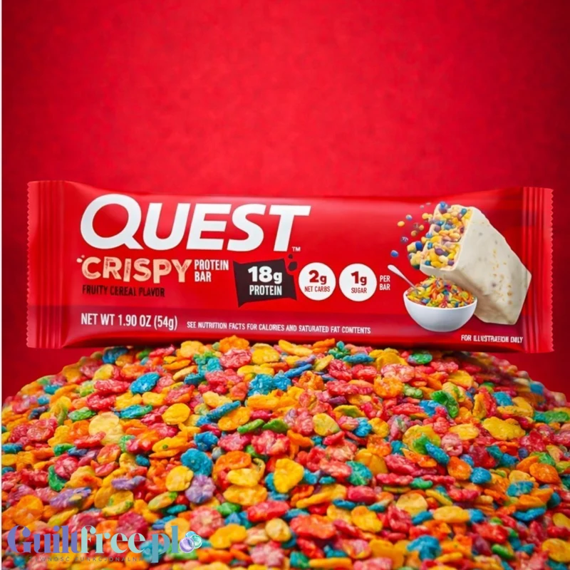 Quest Hero Crispy Protein Bar Fruity Cereal - baton proteinowy w nostalgicznym smaku dzieciństwa USA