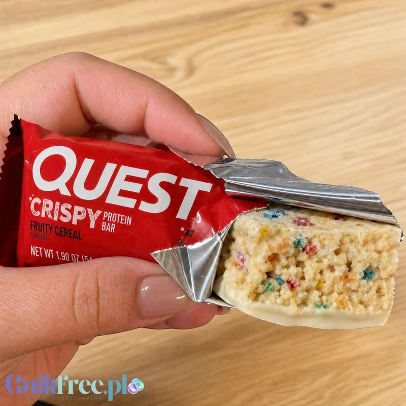 Quest Hero Crispy Protein Bar Fruity Cereal - baton proteinowy w nostalgicznym smaku dzieciństwa USA