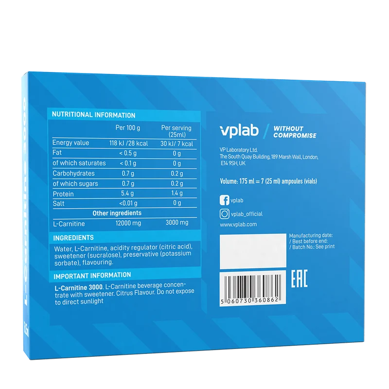 L-CARNITINE 3000 FOR ENERGY BOOST