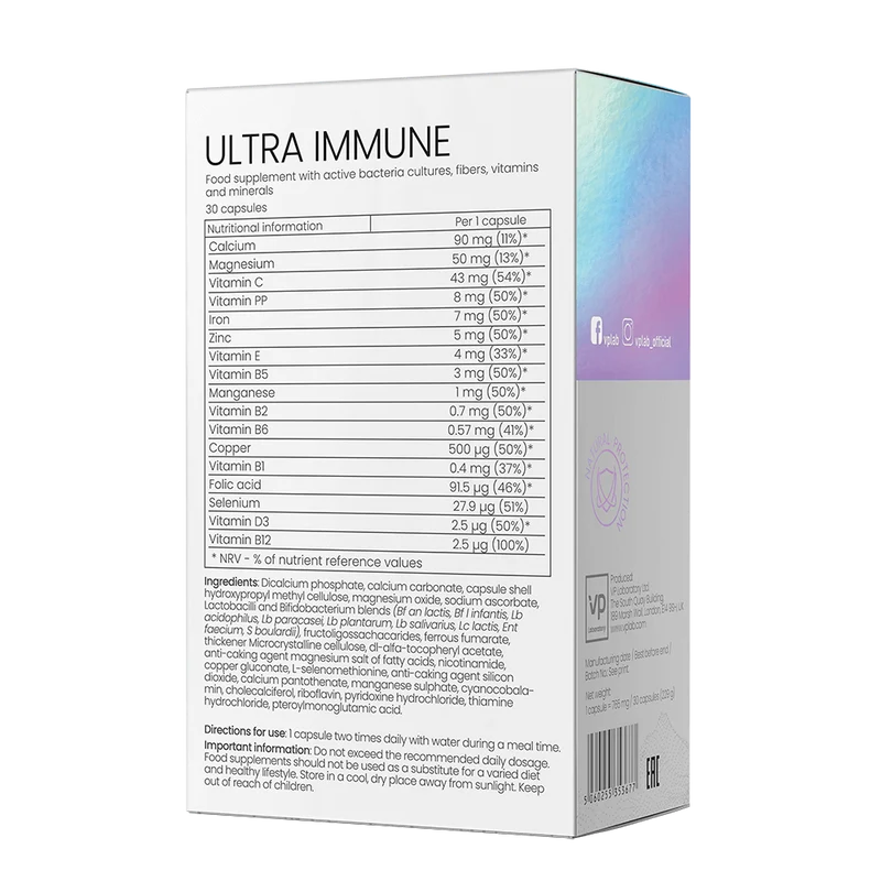 ULTRA IMMUNE VITAMINS FOR IMMUNITY SUPPORT