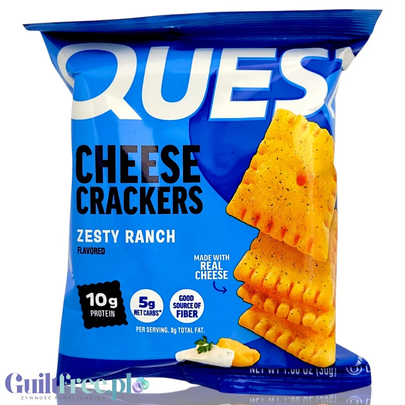 Quest Cheese Crackers Zesty Ranch - serowe keto krakersy 10g białka & 5g węgli