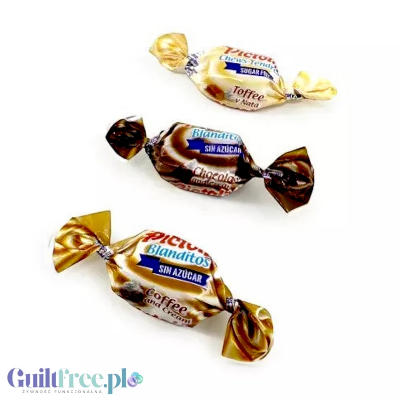 Pictolin Blanditos Chews-Tendres - miękkie ciągutki krówki toffee bez cukru na wagę 100g