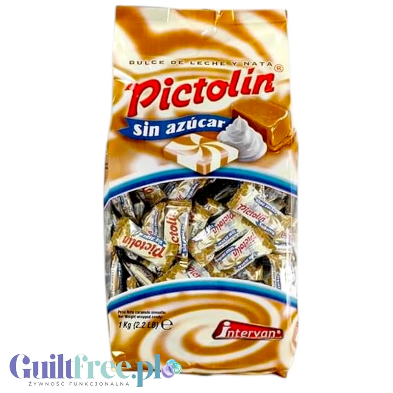 Pictolin Caramels de Dulce de Leche 0,8kg - śmietankowo-toffee karmelki bez cukru
