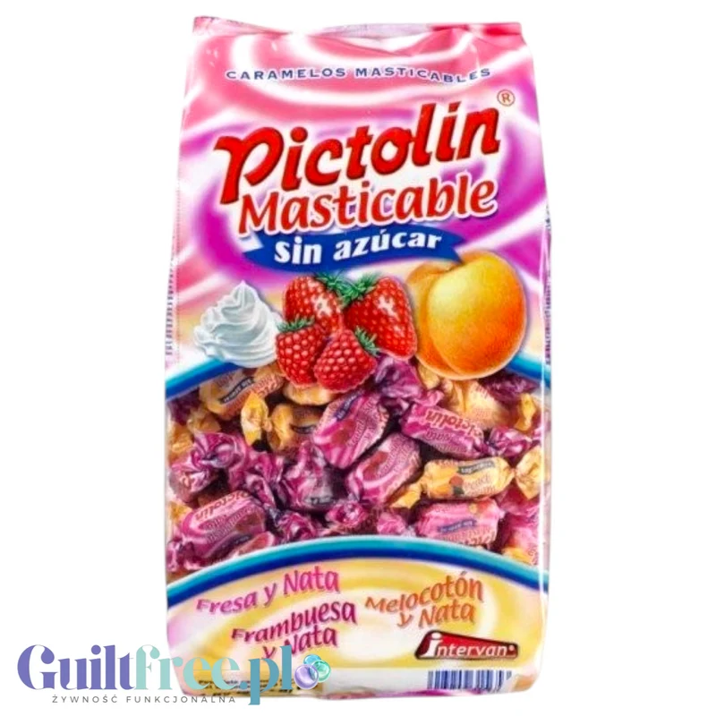 Pictolin Blanditos 1kg - miękkie śmietankowo-owocowe cukierki bez cukru