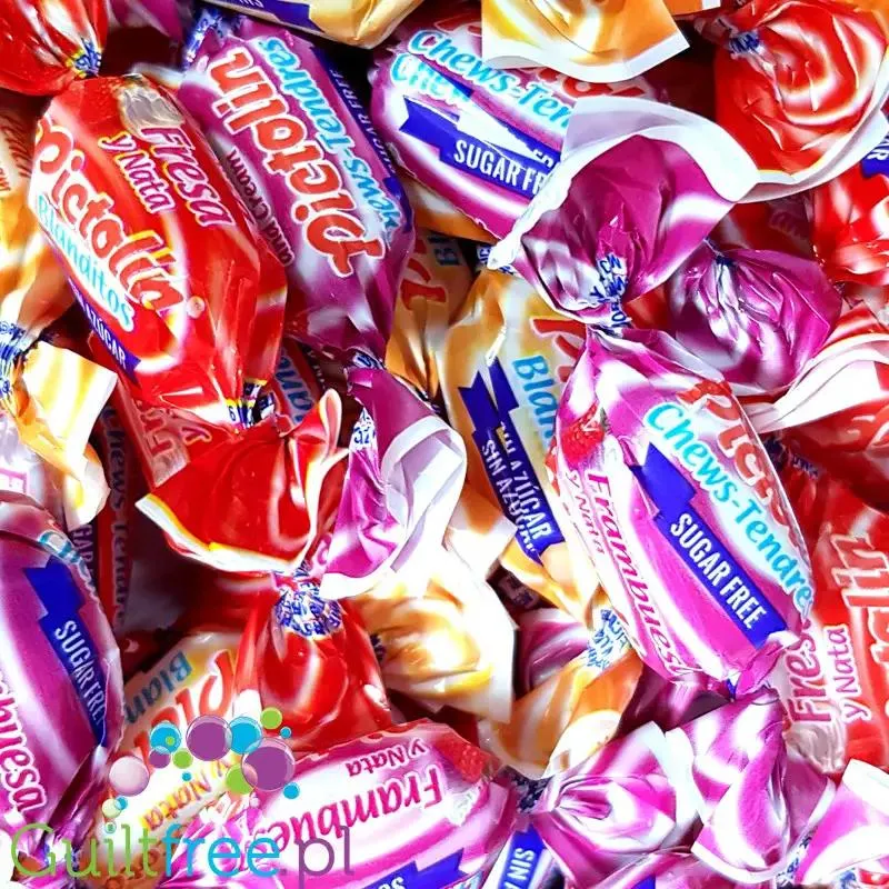 Pictolin Blanditos 1kg - miękkie śmietankowo-owocowe cukierki bez cukru