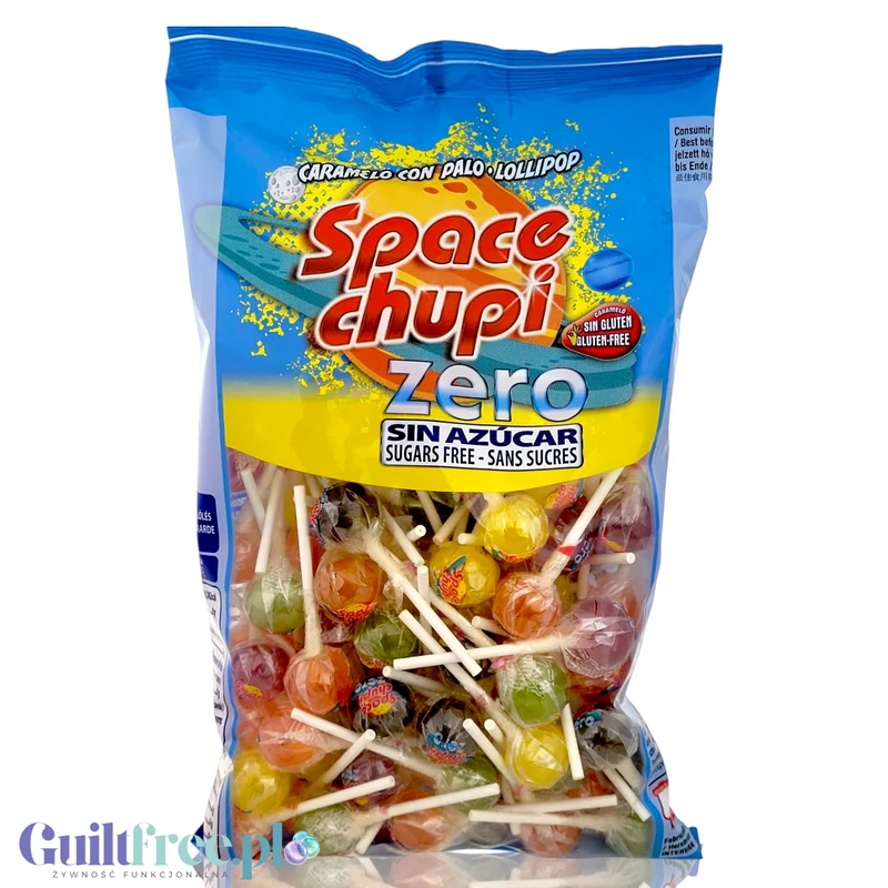 Space Chupi Zero - lizaki bez cukru, 5 smaków, paczka 100 sztuk