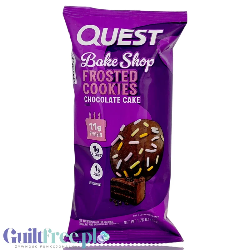 Quest Bake Shop Frosted Cookies Chocolate Cake - miękkie lukrowane ciastko proteinowe