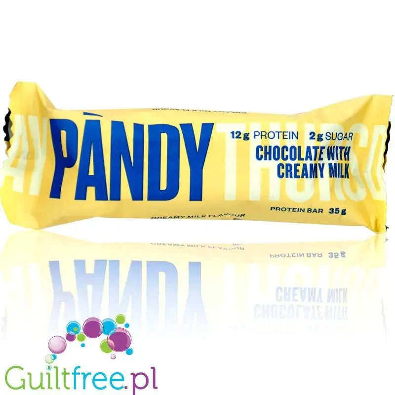 Pandy Protein Chocolate & Creamy Milk - piankowy baton białkowy 12g białka & 135kcal