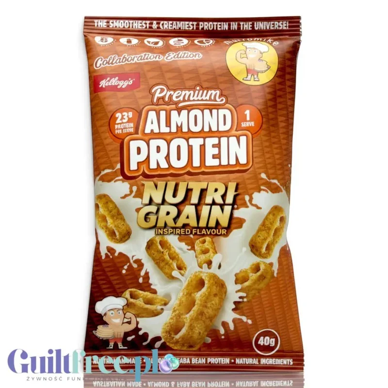 Macro Mike Almond Plant Protein, Nutri Grain, 40g - wegańska migdałowa odżywka białkowa
