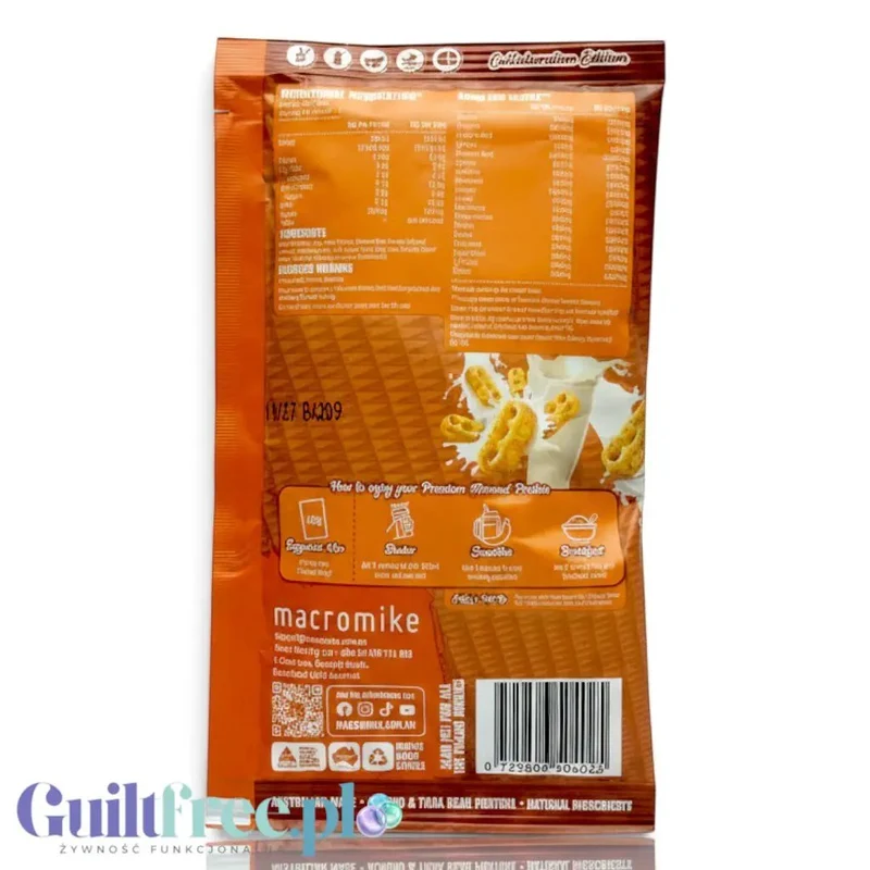 Macro Mike Almond Plant Protein, Nutri Grain, 40g - wegańska migdałowa odżywka białkowa