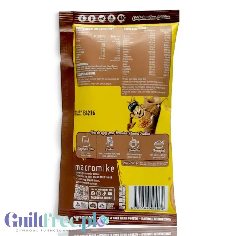 Macro Mike Almond Plant Protein, Coco Pops, 40g - wegańska migdałowa odżywka białkowa