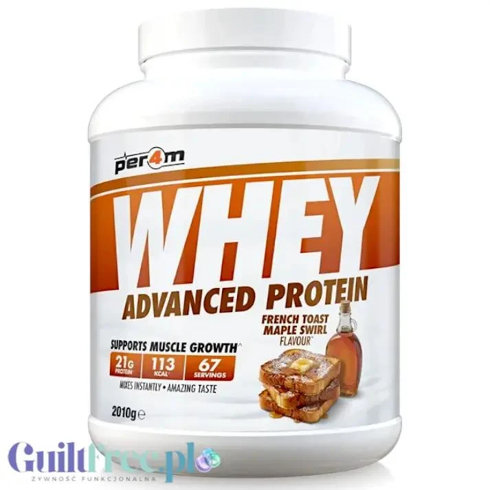 Per4M Whey Advanced Protein French Toast Maple Swirl 2010g - gęsta odżywka białkowa WPC, WPI & MPC