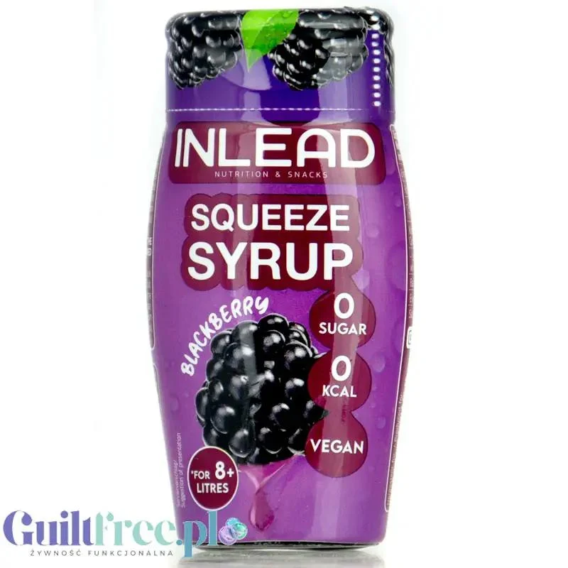 Inlead Squeeze Syrup Blackberry - jeżynowy skoncentrowany syrop do wody bez cukru i kalorii na 8L