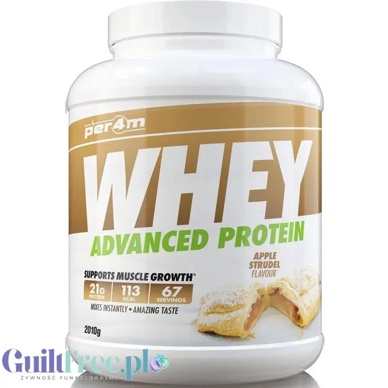 Per4m Whey Advanced Protein Apple Strudel 2010g - gęsta odżywka białkowa WPC, WPI & MPC