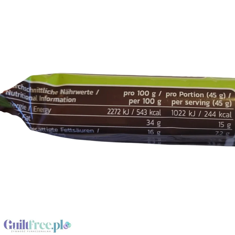 Inlead Wafer Bar Pistachio Dark Choc - wegański wafelek z kremem pistacjowym w polewie czekoladowej bez dodatku cukru