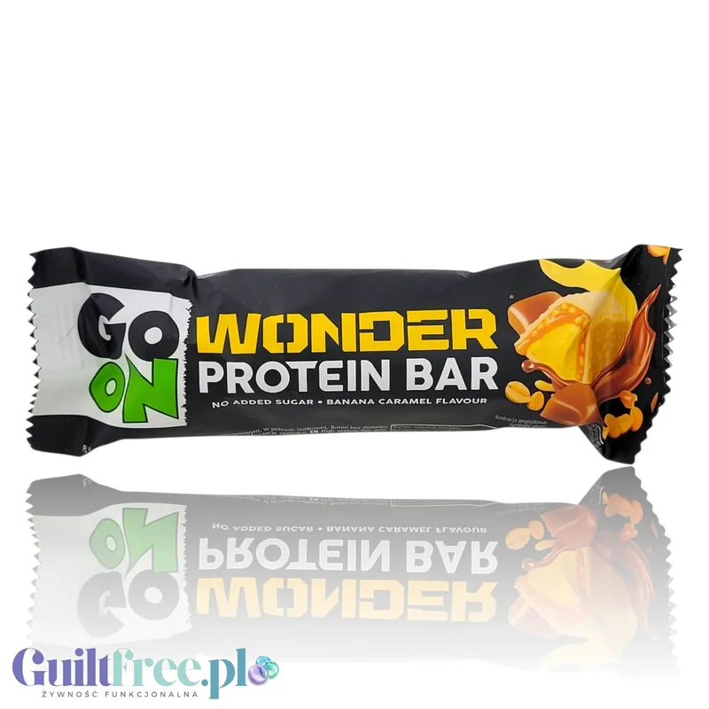 Sante GO ON Wonder Banana Caramel - wysokobiałkowy baton bez cukru o smaku banana w karmelu