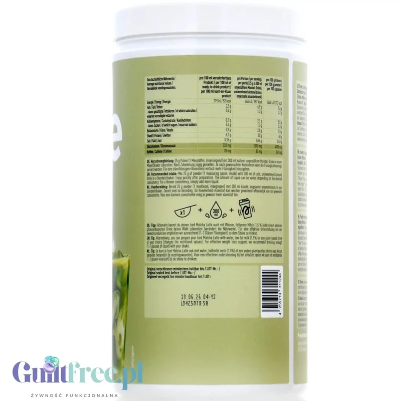 More Nutrition Protein Iced Matcha Latte 500g - proteinowa zielona herbata matcha bez cukru 20g białka
