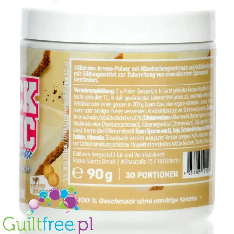 Rocka Nutrition Smacktastic New York Cheesecake 90g - wegański słodzący aromat sernikowy