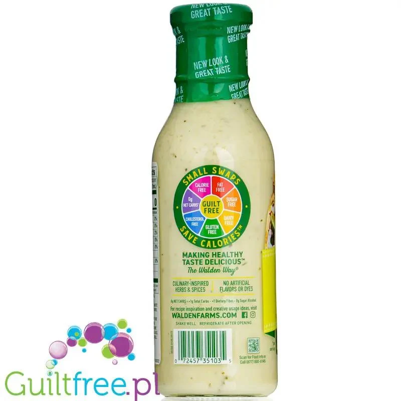 Walden Farms Street Taco Sauce Lime Crema USA - dressing czosnkowo-limonkwy 0kcal ze stewią i erytrolem