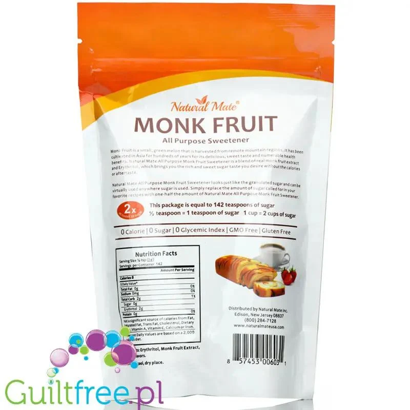 Natural Mate Monk Fruit - naturalny keto słodzik w proszku zero kcal
