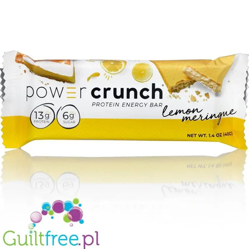 Power Crunch Lemon Meringue BOX x 12 - wafelek proteinowy z kremem (Cytryna & Śmietanka)