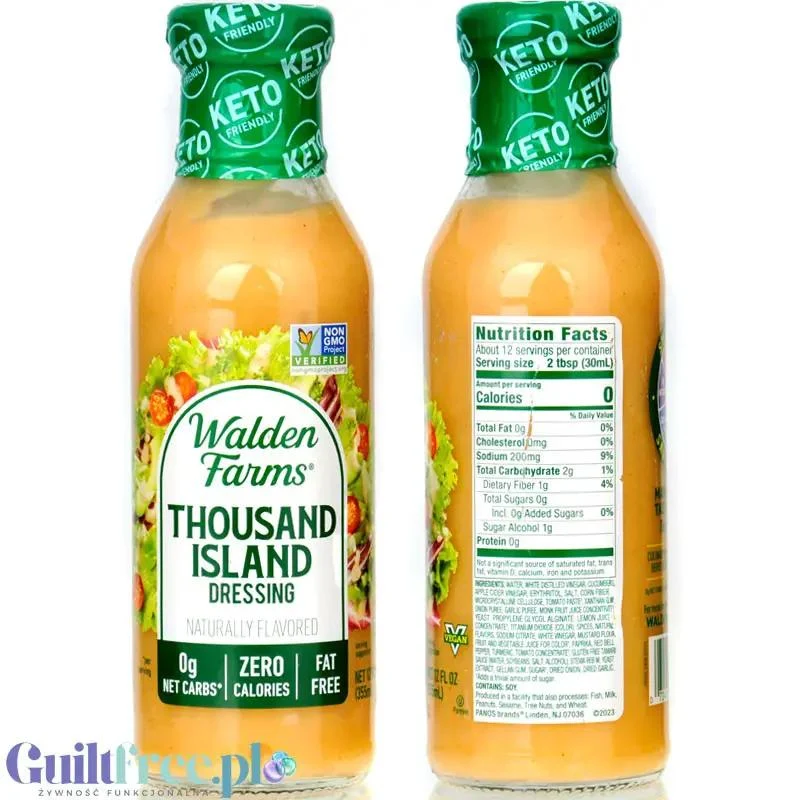 Walden Farms Thousand Islands Dressing - Sos 1000 wysp bez tłuszczu i kalorii, nowa wersja USA