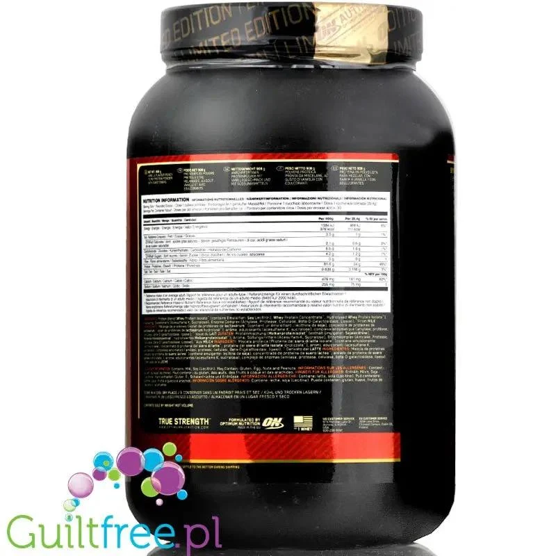 Optimum Nutrition, Whey Gold Standard 100% White Chocolate Raspberry 0,9KG