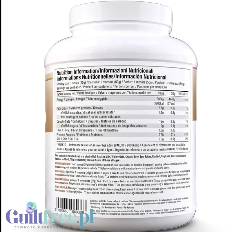 Per4M Whey Advanced Protein White Chocolate 2010g - gęsta odżywka białkowa WPC, WPI & MPC