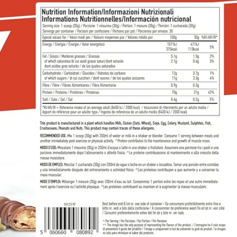 Per4m Whey Advanced Protein White Chocolate Hazelnut 2kg - gęsta odżywka białkowa WPC, WPI & MPC, Biała Czeko & Orzechy laskowe