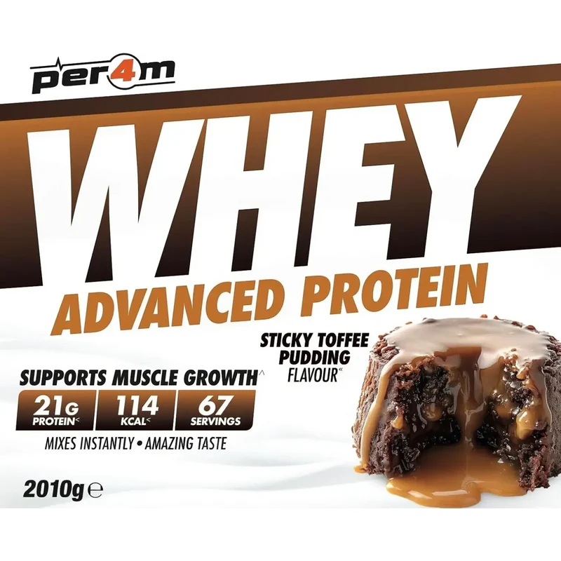 Per4M Whey Advanced Protein Sticky Toffee Pudding 2010g - gęsta odżywka białkowa WPC, WPI & MPC