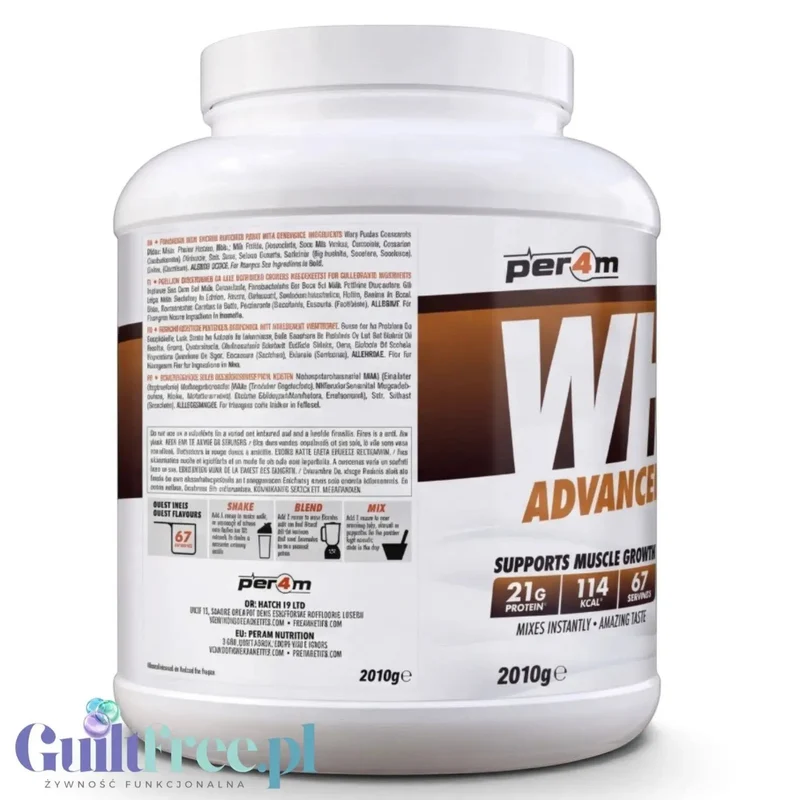 Per4M Whey Advanced Protein Sticky Toffee Pudding 2010g - gęsta odżywka białkowa WPC, WPI & MPC
