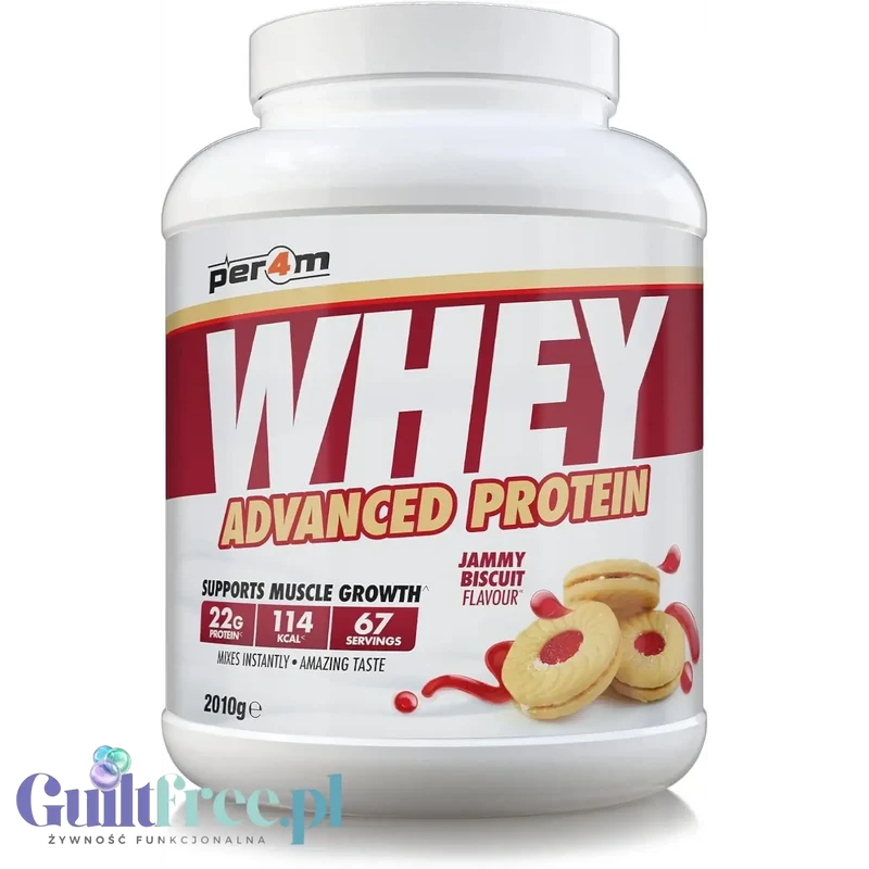 Per4M Whey Advanced Protein Jammy Biscuit 2010g - gęsta odżywka białkowa WPC, WPI & MPC