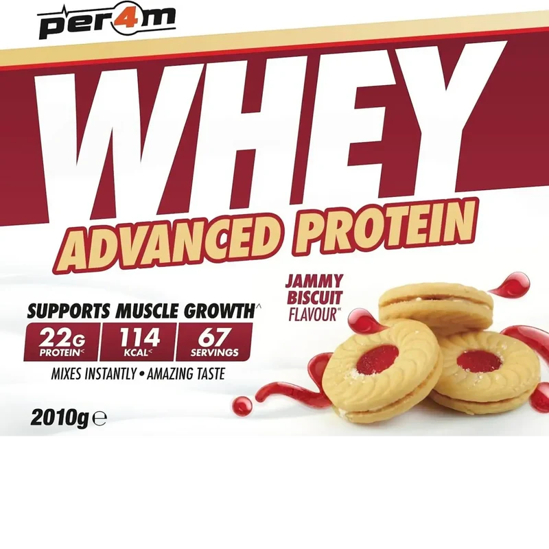 Per4M Whey Advanced Protein Jammy Biscuit 2010g - gęsta odżywka białkowa WPC, WPI & MPC
