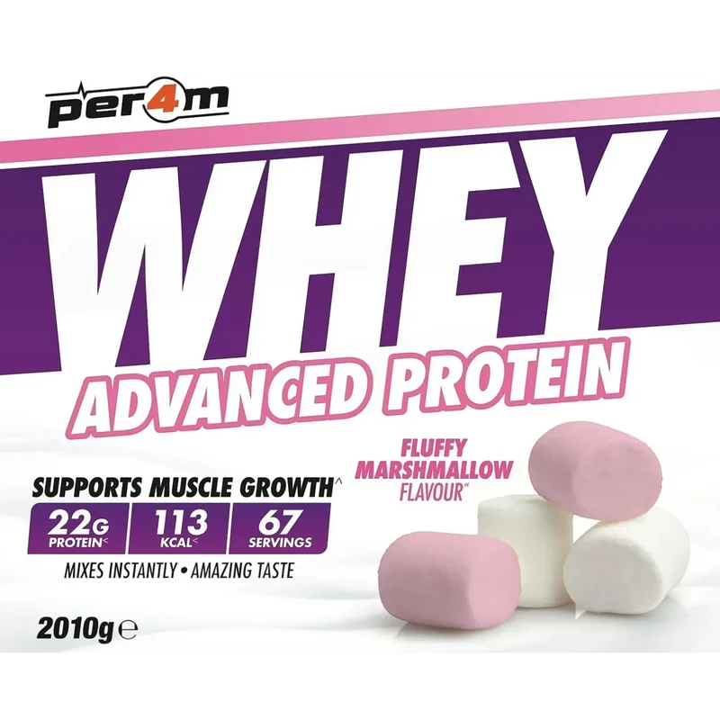 Per4M Whey Advanced Protein Fluffy Marshmallow 2010g - gęsta odżywka białkowa WPC, WPI & MPC