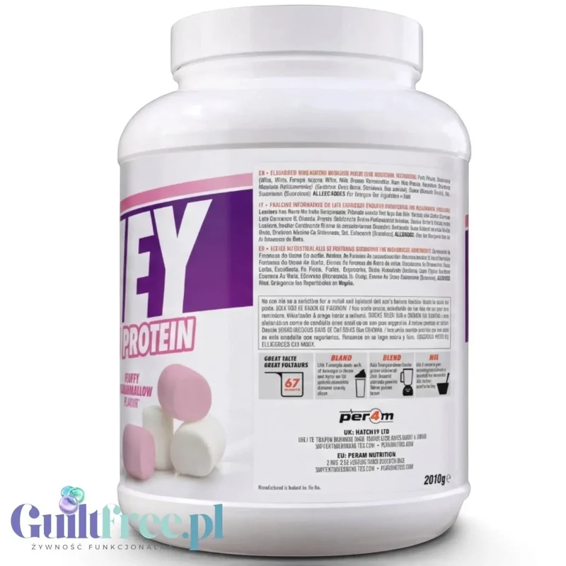 Per4M Whey Advanced Protein Fluffy Marshmallow 2010g - gęsta odżywka białkowa WPC, WPI & MPC