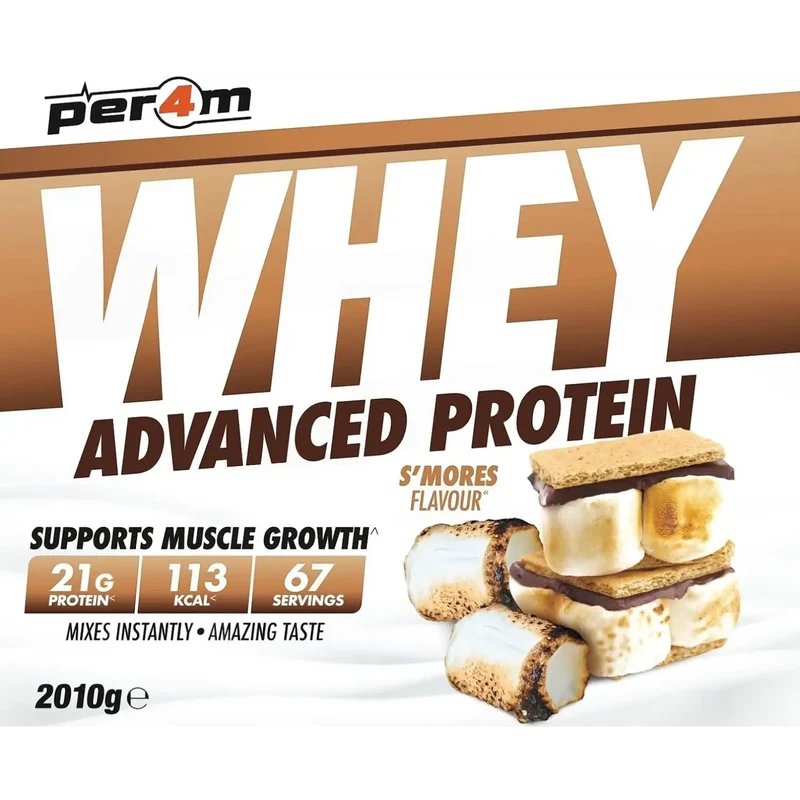 Per4M Whey Advanced Protein S'mores 2010g - gęsta odżywka białkowa WPC, WPI & MPC